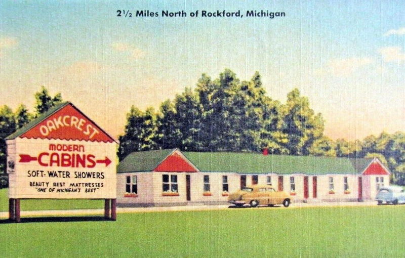 Oak Crest Cabins - Vintage Postcard (newer photo)